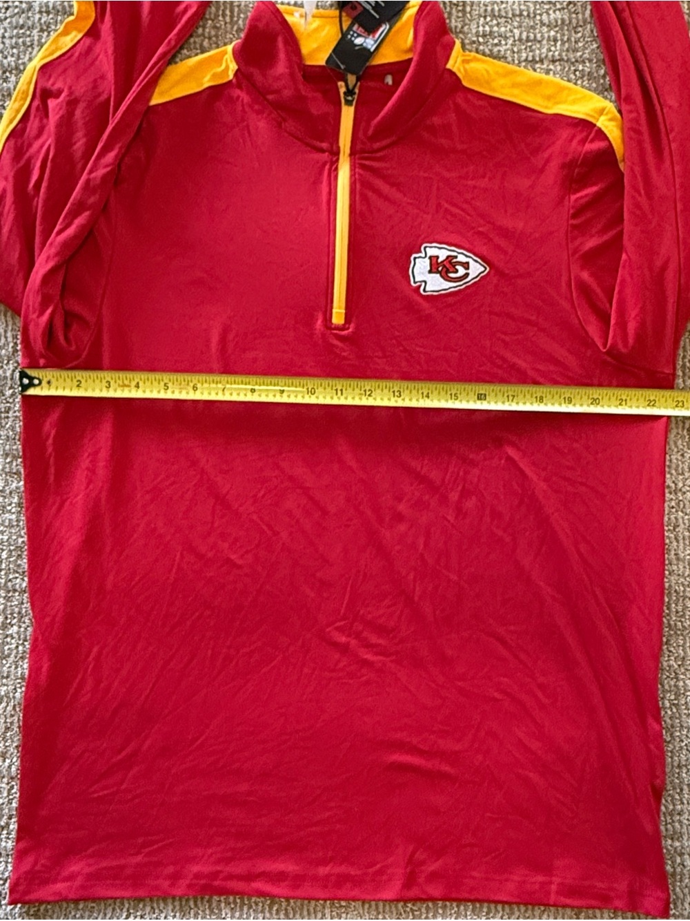 NWT Antigua Kansas City Chiefs 1/4 Zip Pullover Shirt Size Large - Picture 6 of 7